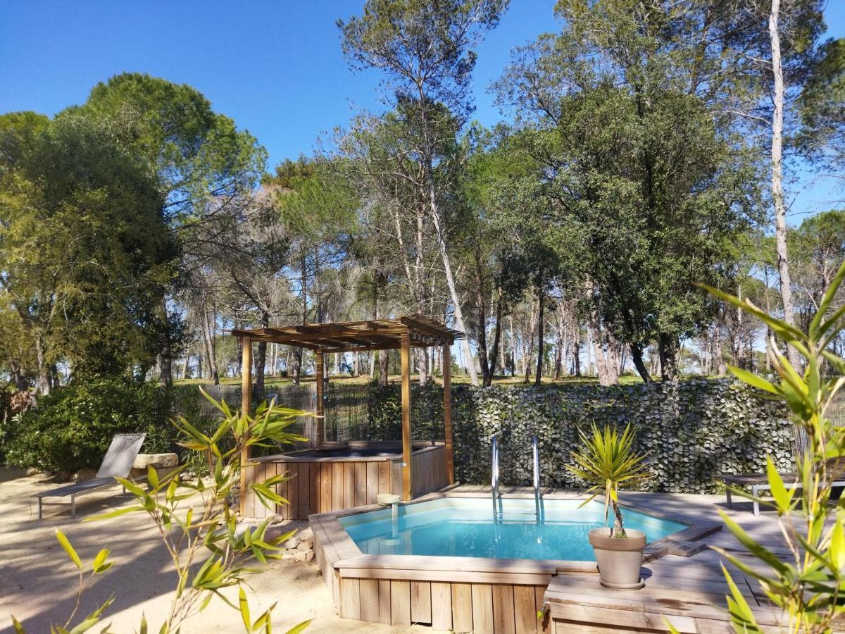 MAISON 5 Personnes EN GARRIGUE - PISCINE-SPA PRIVÉ Langlade Exterior foto